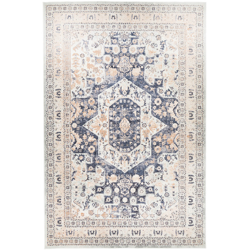 Mitzi-Navy-Blue-and-Cream-Chenille-Cotton-Modern-Rug-PVD-834-BLU