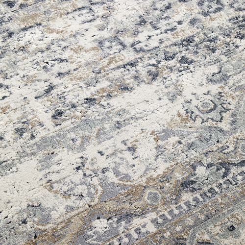 Leila-Blue-and-Cream-Chenille-Cotton-and-Silky-finish-Modern-Rug-PVD-833-BLU