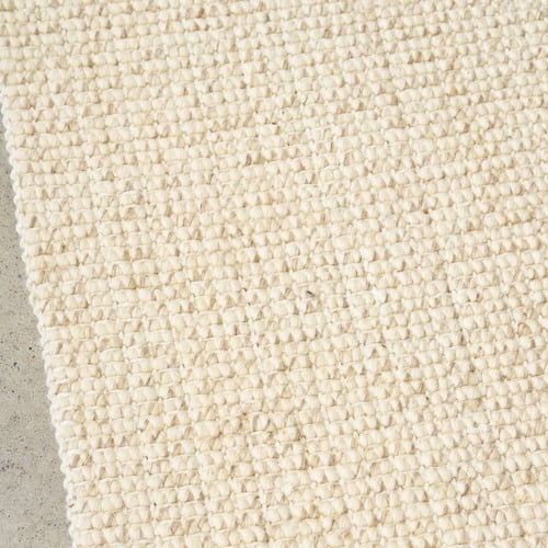 Cream Madras Parker Hand-Loomed Wool & Jute Runner