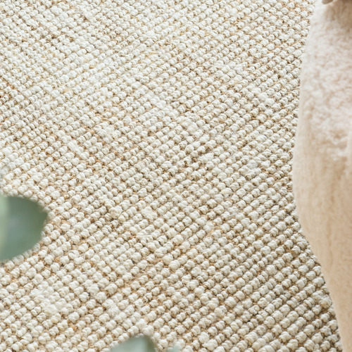 White Madras Marlo Hand-Loomed Jute Rug