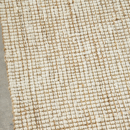 White Madras Marlo Hand-Loomed Jute Rug