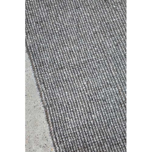 Graphite Harlow Ariel Hand-Loomed Wool-Blended Ru