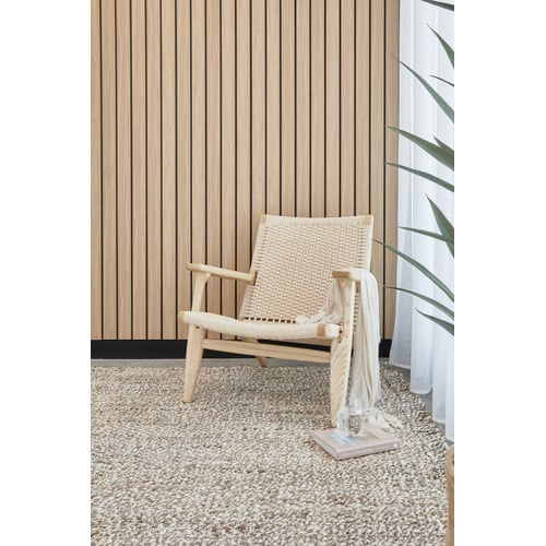 Silver Harlow Parker Hand-Loomed Wool Ru