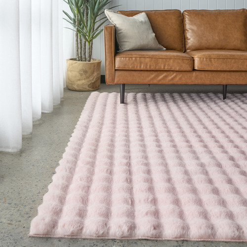 Blush Bubble Machine Washable Power-Loomed Rug