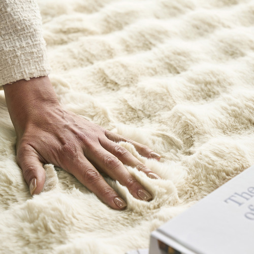 Natural Bubble Machine Washable Power-Loomed Rug