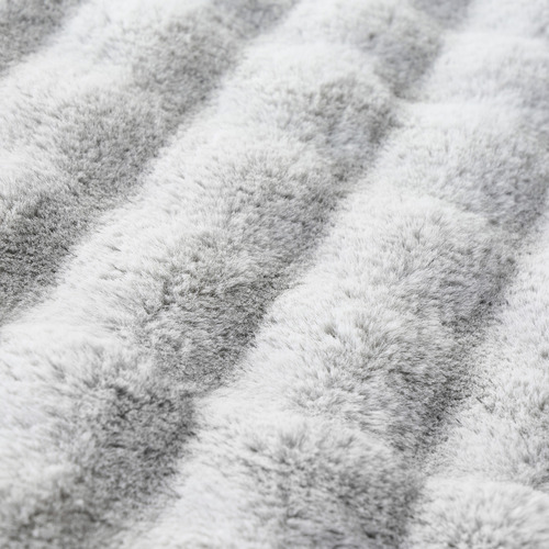 Silver Bubble Machine Washable Round Rug