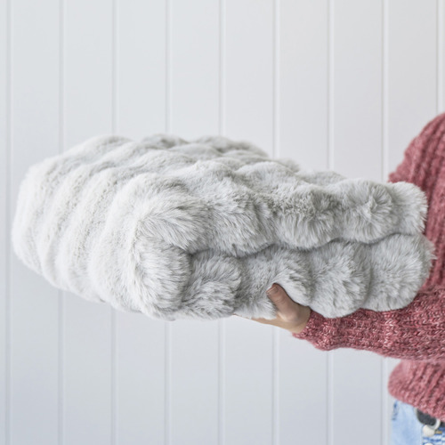 Silver Bubble Machine Washable Power-Loomed Rug