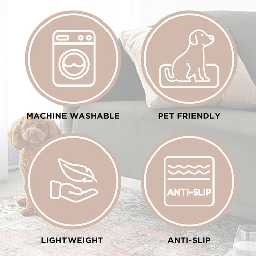 White-Bubble-Machine-Washable-Power-Loomed-Rug