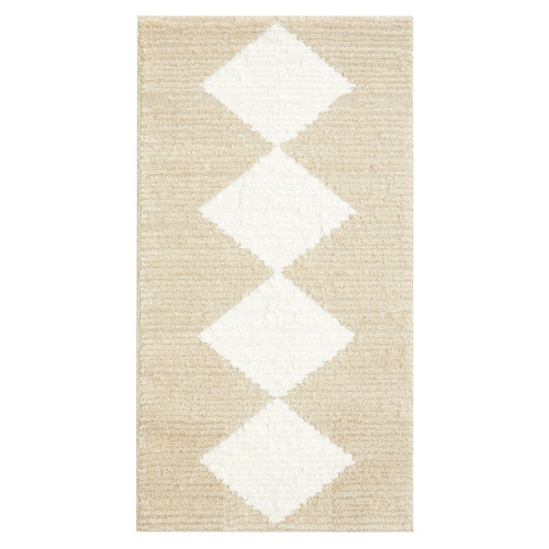 Ivory Diamond Power-Loomed Rug