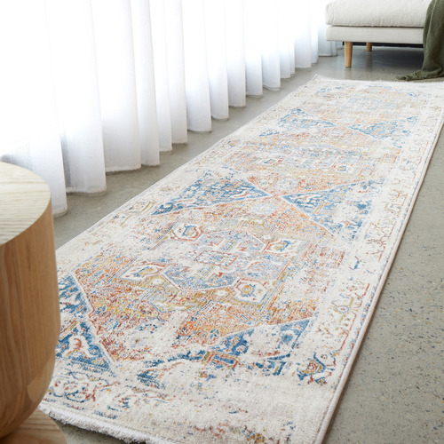 Ivory-Ameera-Vintage-Style-Power-Loomed-Runner