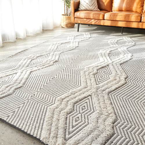 Mitchell Bone & Black Hand Loomed Rug