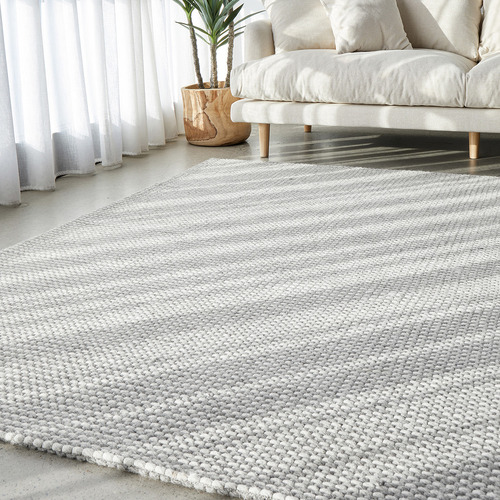 George Hand Woven Flatweave Wool & Viscose Rug