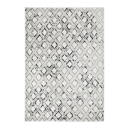 Grey & Charcoal Geometric Rug
