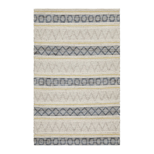 Jean Blue, Yellow & Grey Hand Loomed Rug