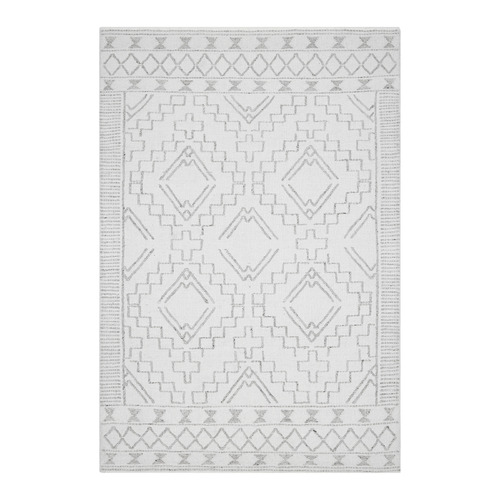 Natural White & Grey Textured Ida Rug