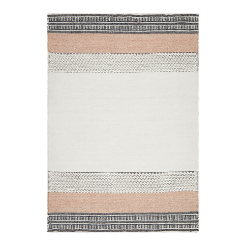 Peach & Denim Wool Textured Astrid Rug
