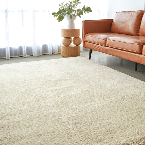 Beige Cleo Machine Washable Rug