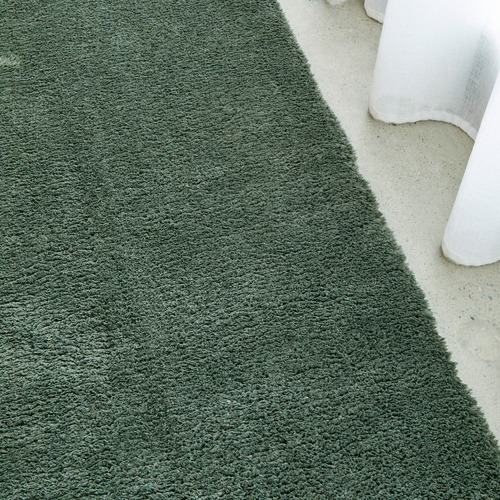 Green Cleo Machine Washable Rug
