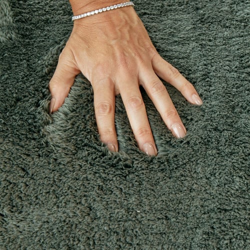 Green Cleo Machine Washable Rug
