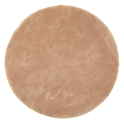 Peach Cleo Ultra Plush Machine Washable Round Rug