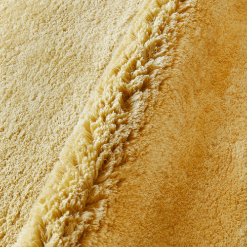 Mustard Cleo Ultra Plush Machine Washable Round Rug