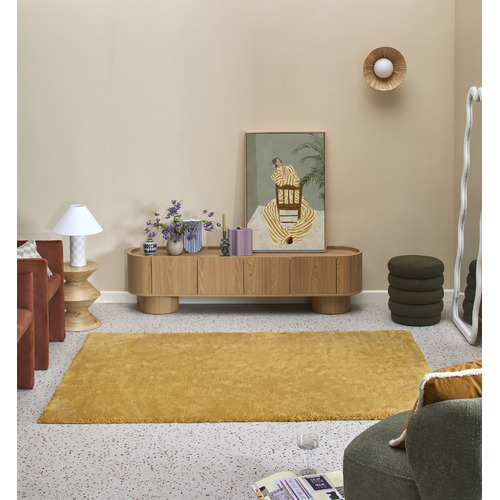 Mustard-Cleo-Ultra-Plush-Machine-Washable-Rug