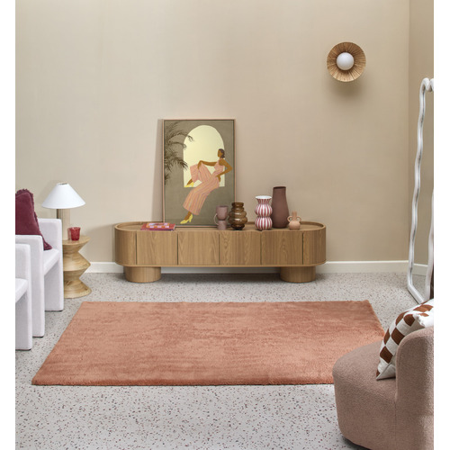 Peach-Cleo-Ultra-Plush-Machine-Washable-Rug