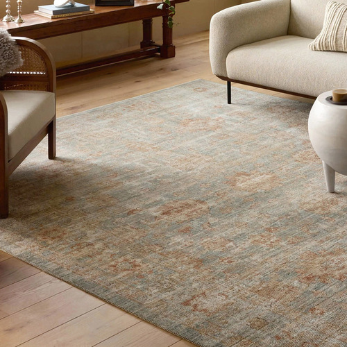 Aqua Estate Vintage-Look Rug