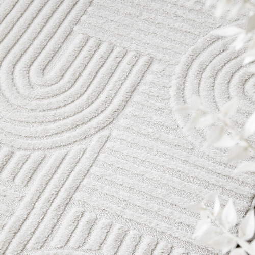 White Weston Contemporary Runner