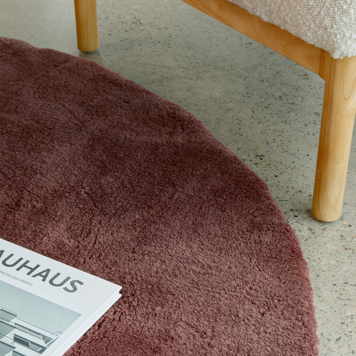 Burgundy Cleo Round Rug