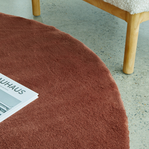 Copper Cleo Round Rug