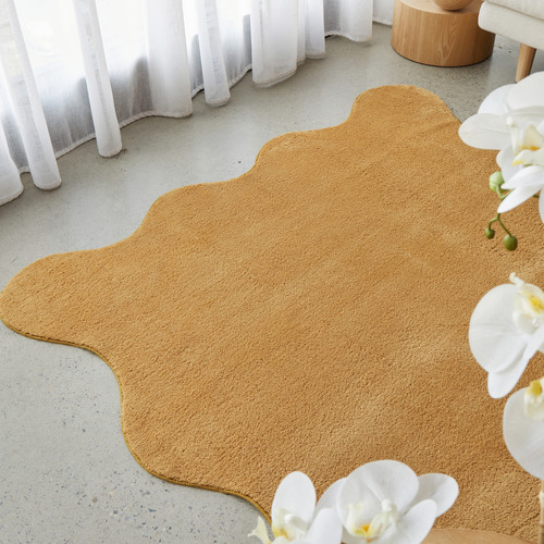 Mustard Elsie Wavy Rug