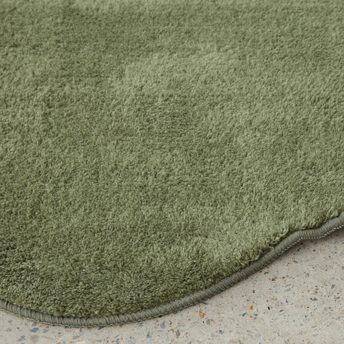 Green Elsie Wavy Edge Machine Washable Rug