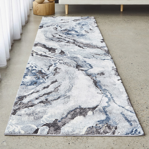 Blue Karina Abstract Textured Runner
