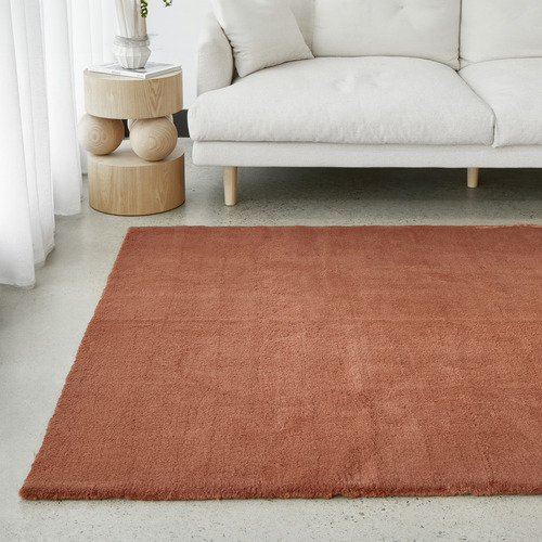 Copper Cleo Ultra Plush Machine Washable Rug