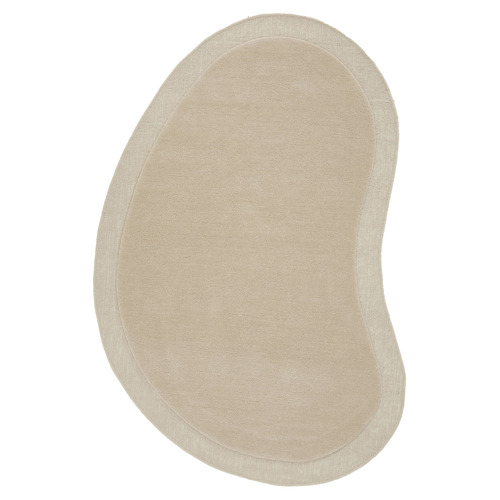 Beige Harbor New Zealand Woold Shaped Rug