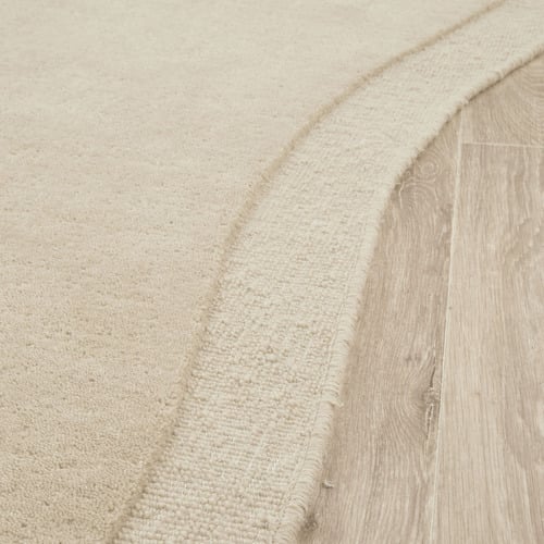 Beige Harbor New Zealand Woold Shaped Rug