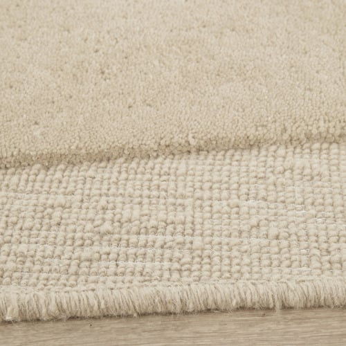Beige Harbor New Zealand Woold Shaped Rug