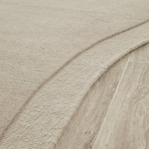Latte Harbor New Zealand Woold Shaped Rug