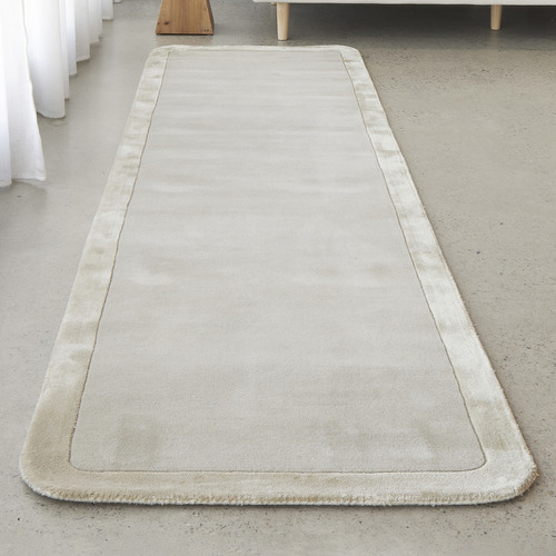 Silver Rivia Hand-Tufted Wool & Viscose Runner