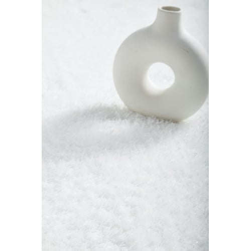 White Selma Plush Shag Rug