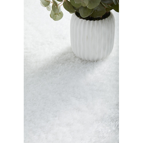 White Selma Plush Shag Rug