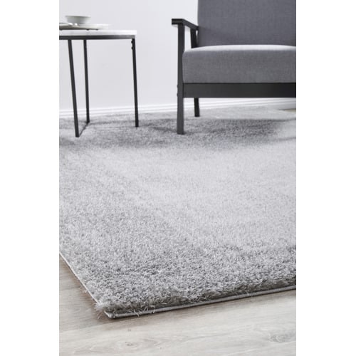 Silver Selma Plush Shag Rug