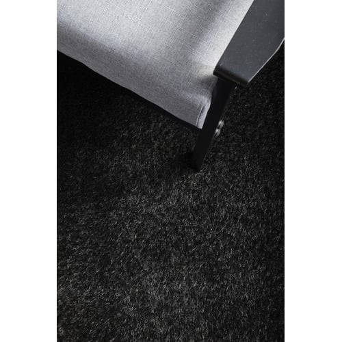 Black Selma Plush Shag Rug