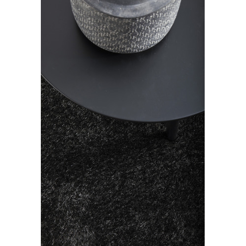 Black Selma Plush Shag Rug