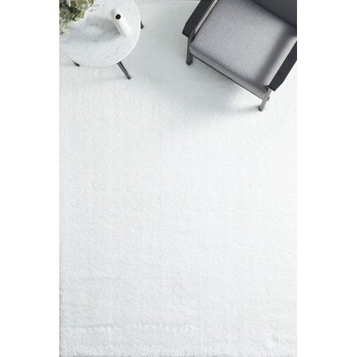 White Selma Plush Shag Rug
