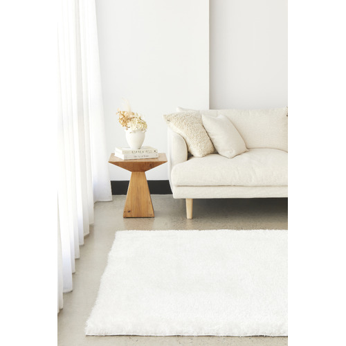 White Selma Plush Shag Rug
