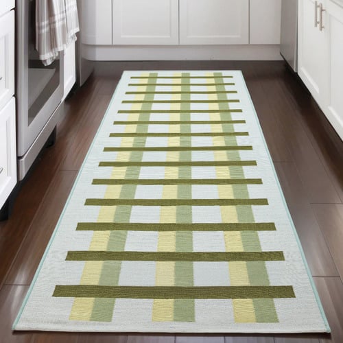 Green Lucian Indoor/Outdoor Runner