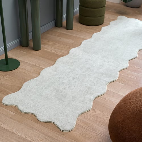 Peppermint Elsie Wavy&nbsp;Edge&nbsp;Machine Washable Runner