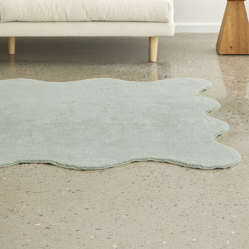 Peppermint Elsie Wavy Edge Machine Washable Rug